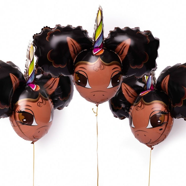 Chloe Unicorn Jumbo 30 inch Foil Balloon - 3 pack