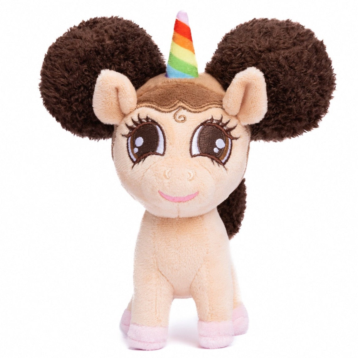 Baby Alexis Unicorn Plush Toy with Afro Puffs (standing) - 6 inch