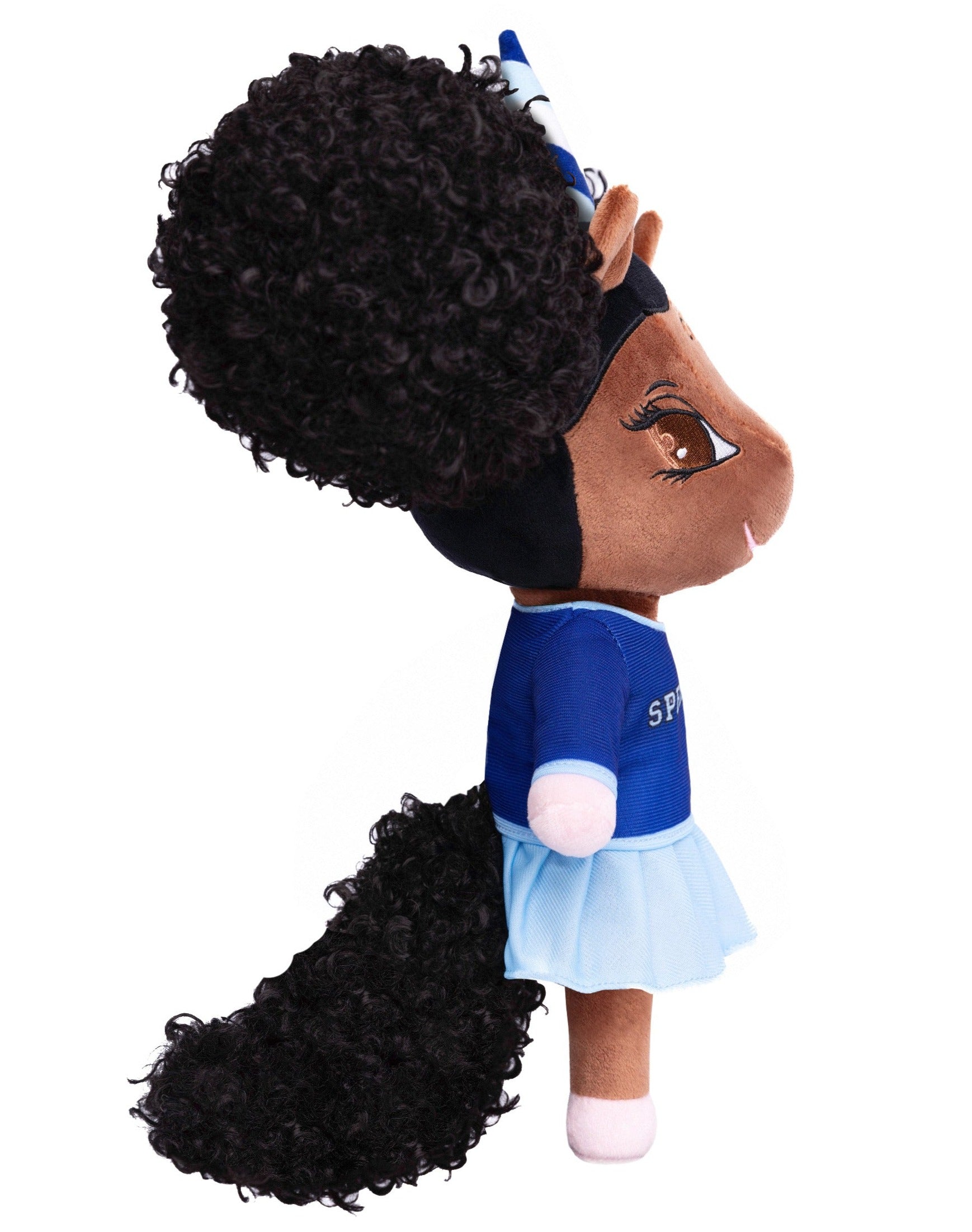 Spelman College Unicorn Doll with Afro Puffs - 14 inch