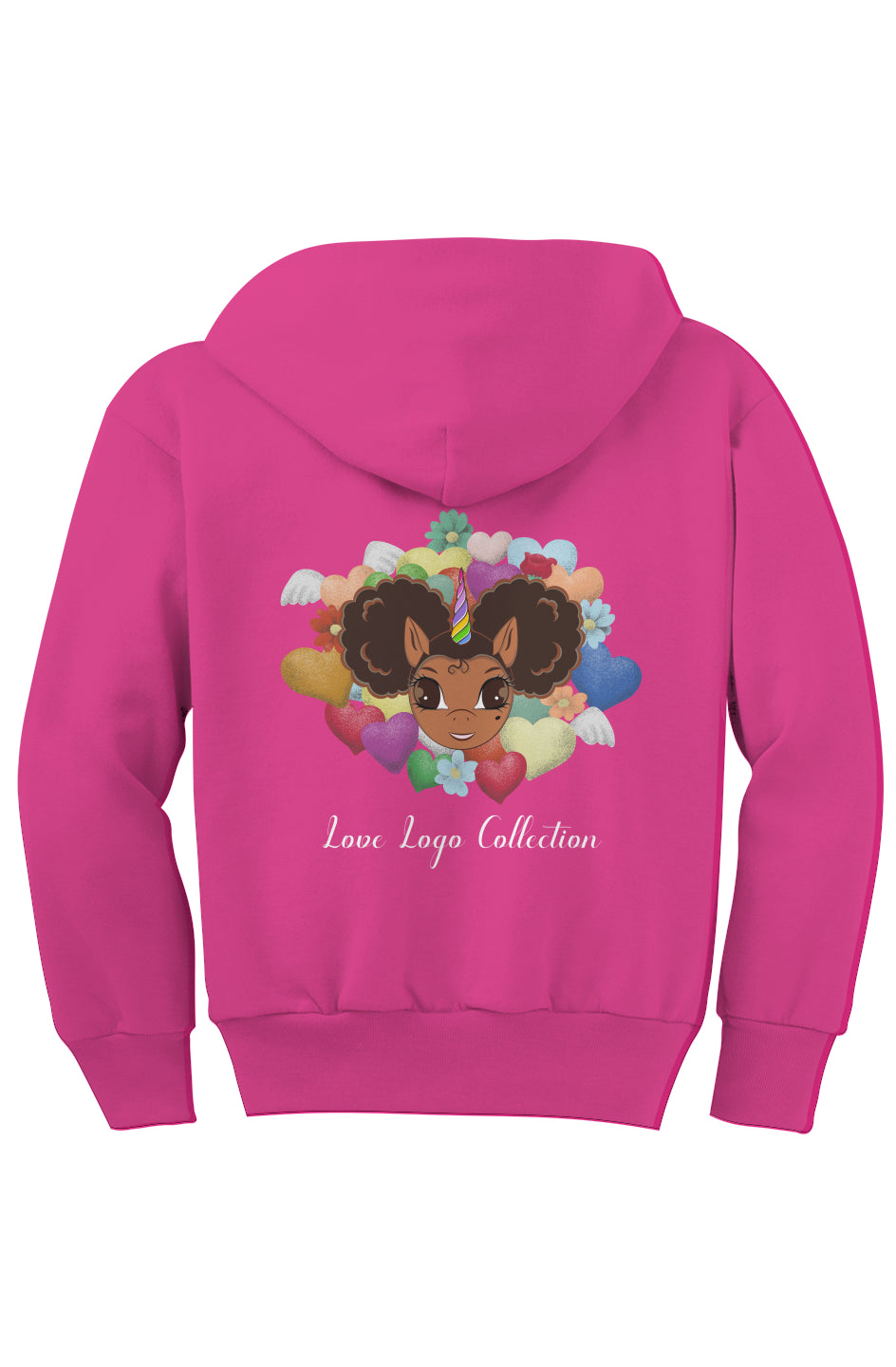 Dominique LOVE Logo Full Zip Fleece Hoodie - Youth
