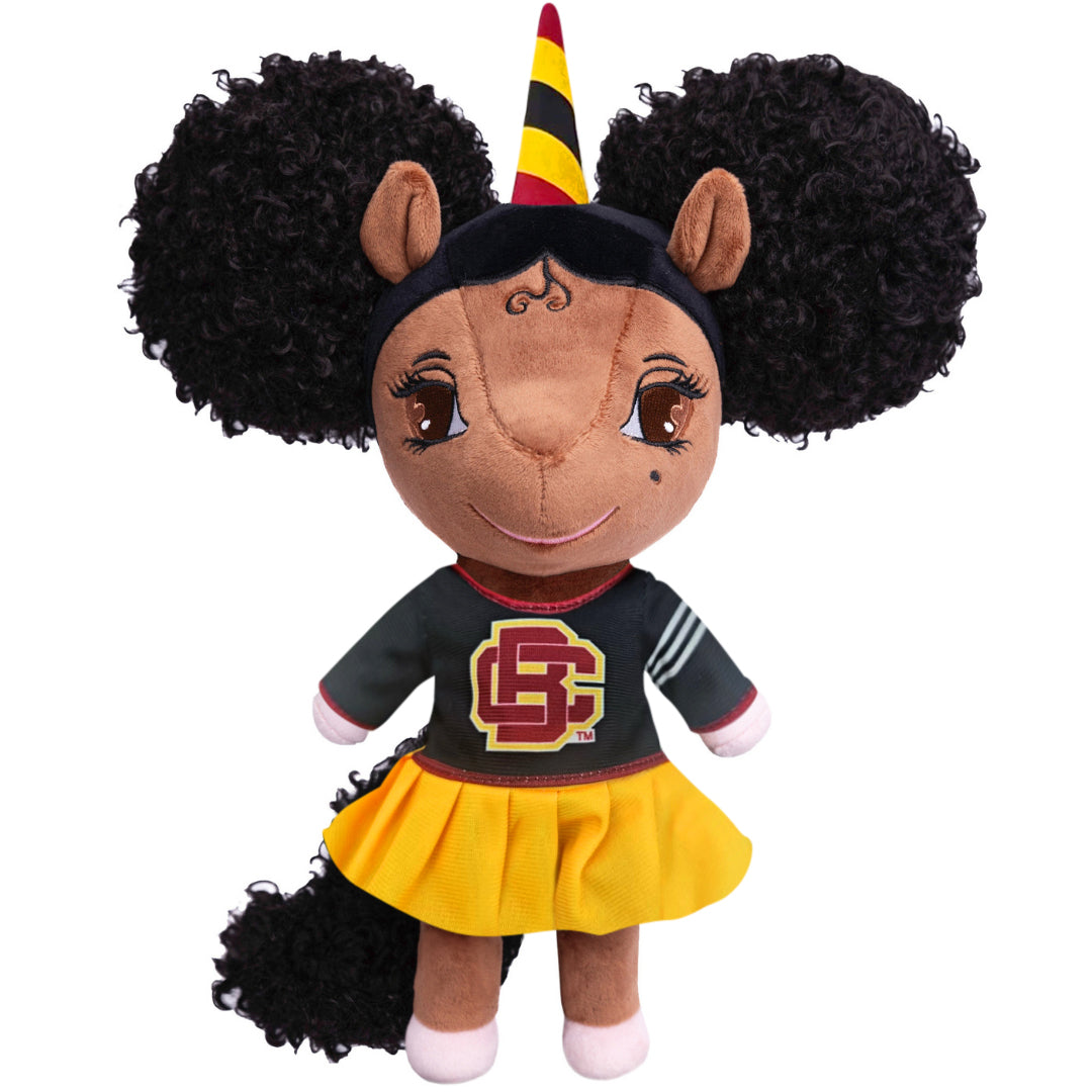 Bethune-Cookman University Unicorn Doll with Afro Puffs - 14 inch