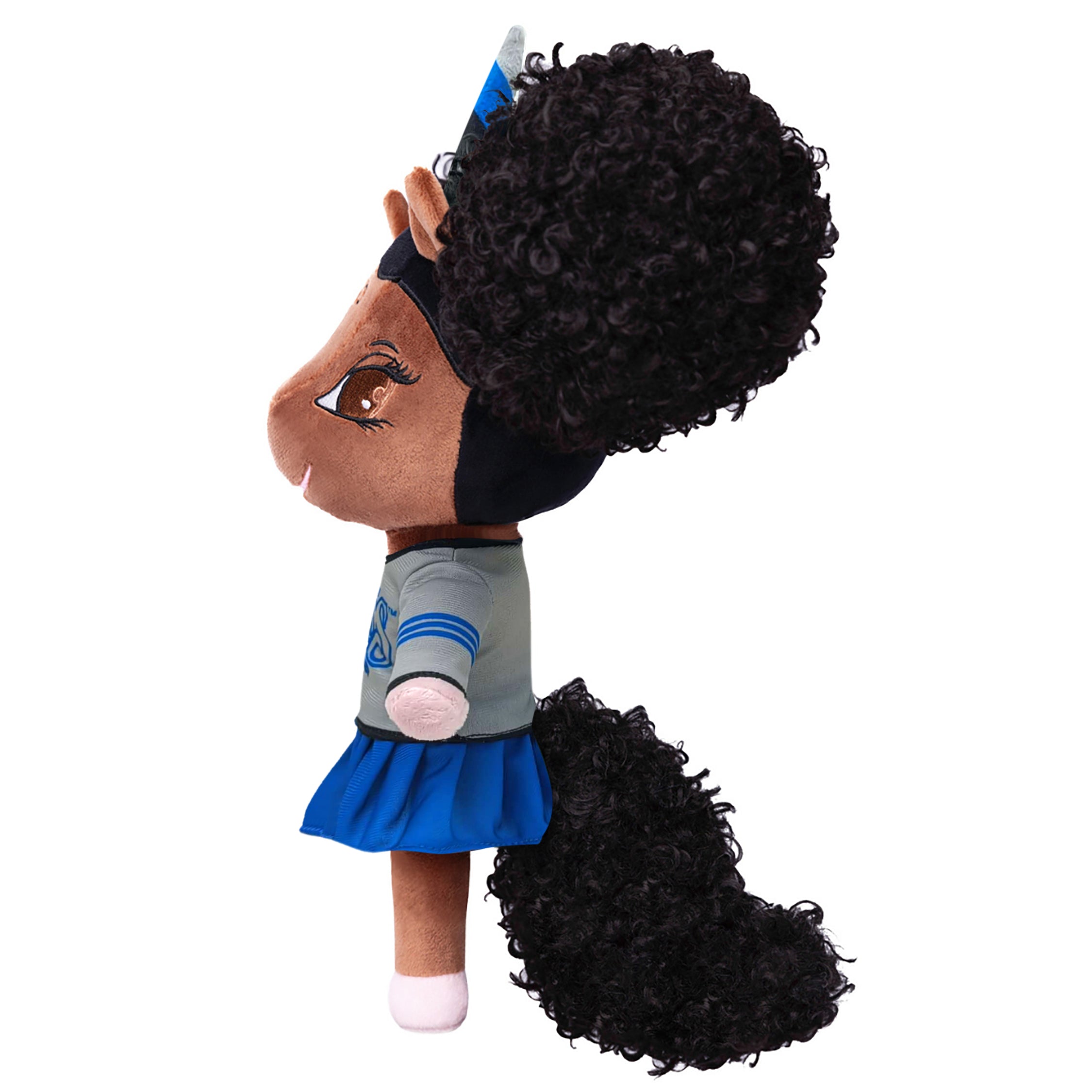 Fayetteville State University Unicorn Doll with Afro Puffs - 14 inch