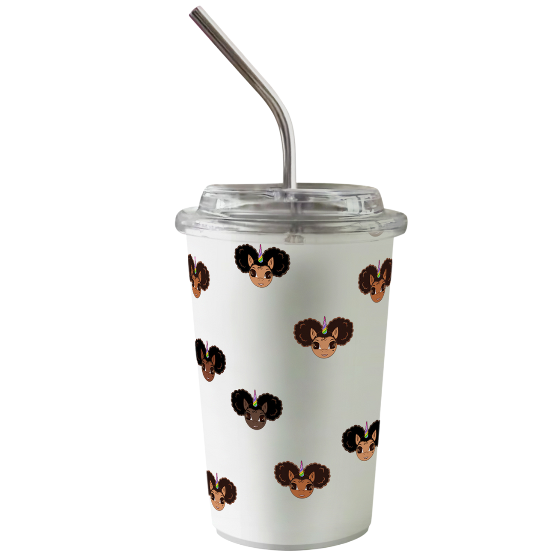 Favorite Faces Tumbler Cup 15 oz. - White