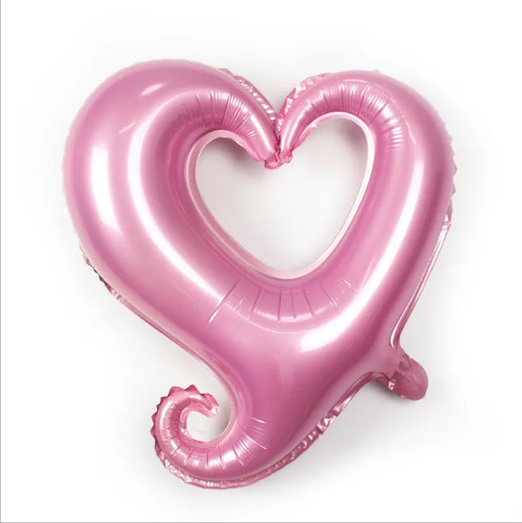 Light Pink Heart Jumbo 32 inch Foil Balloon - 3 pack