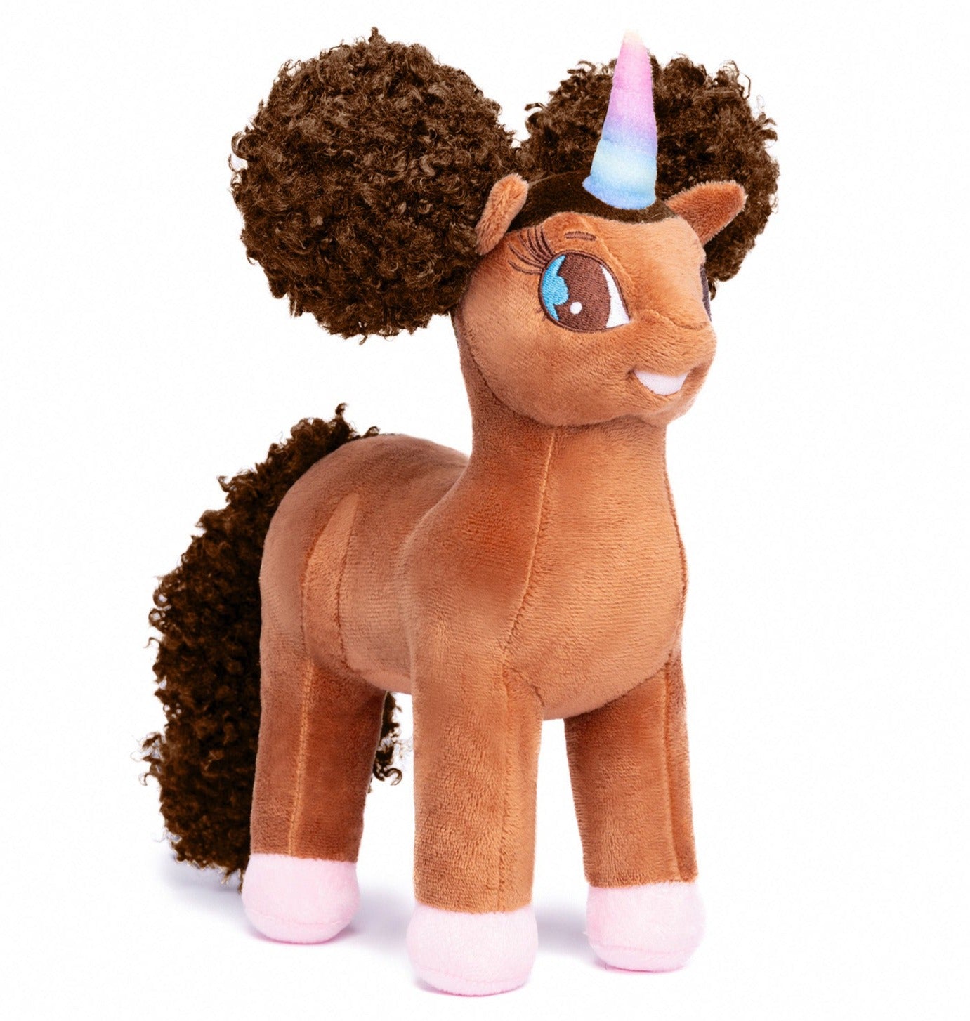 Jada, Unicorn Plush Toy with Afro Puffs - 12 inch