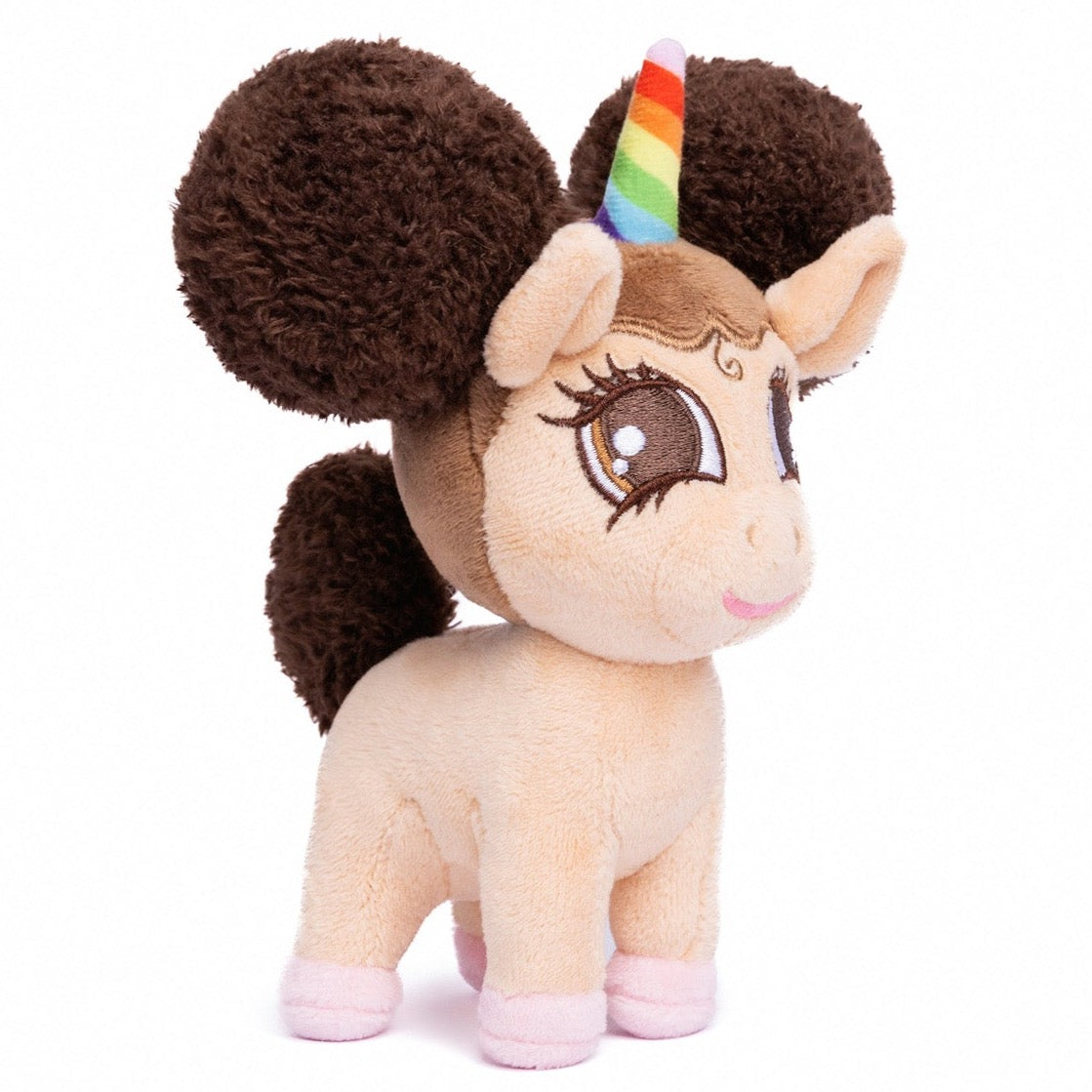 Baby Alexis Unicorn Plush Toy with Afro Puffs (standing) - 6 inch