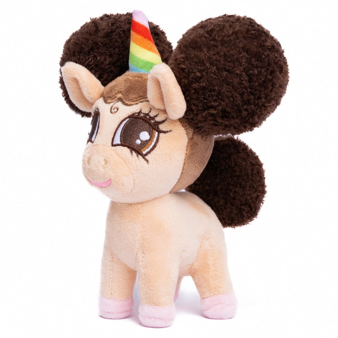 Baby Alexis Unicorn Plush Toy with Afro Puffs (standing) - 6 inch