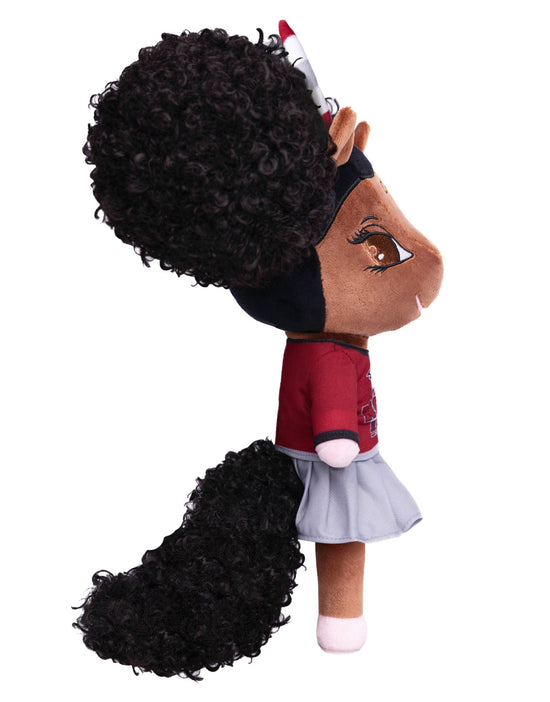 North Carolina Central University Unicorn Doll with Afro Puffs - 14 inch