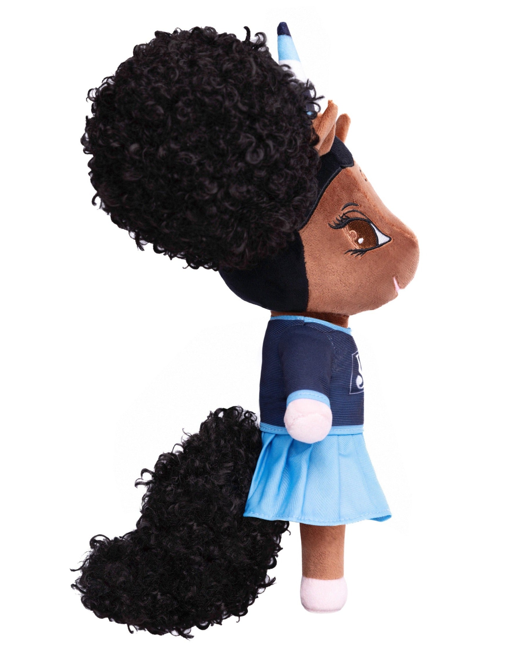 Jackson State University Unicorn Doll with Afro Puffs - 14 inch