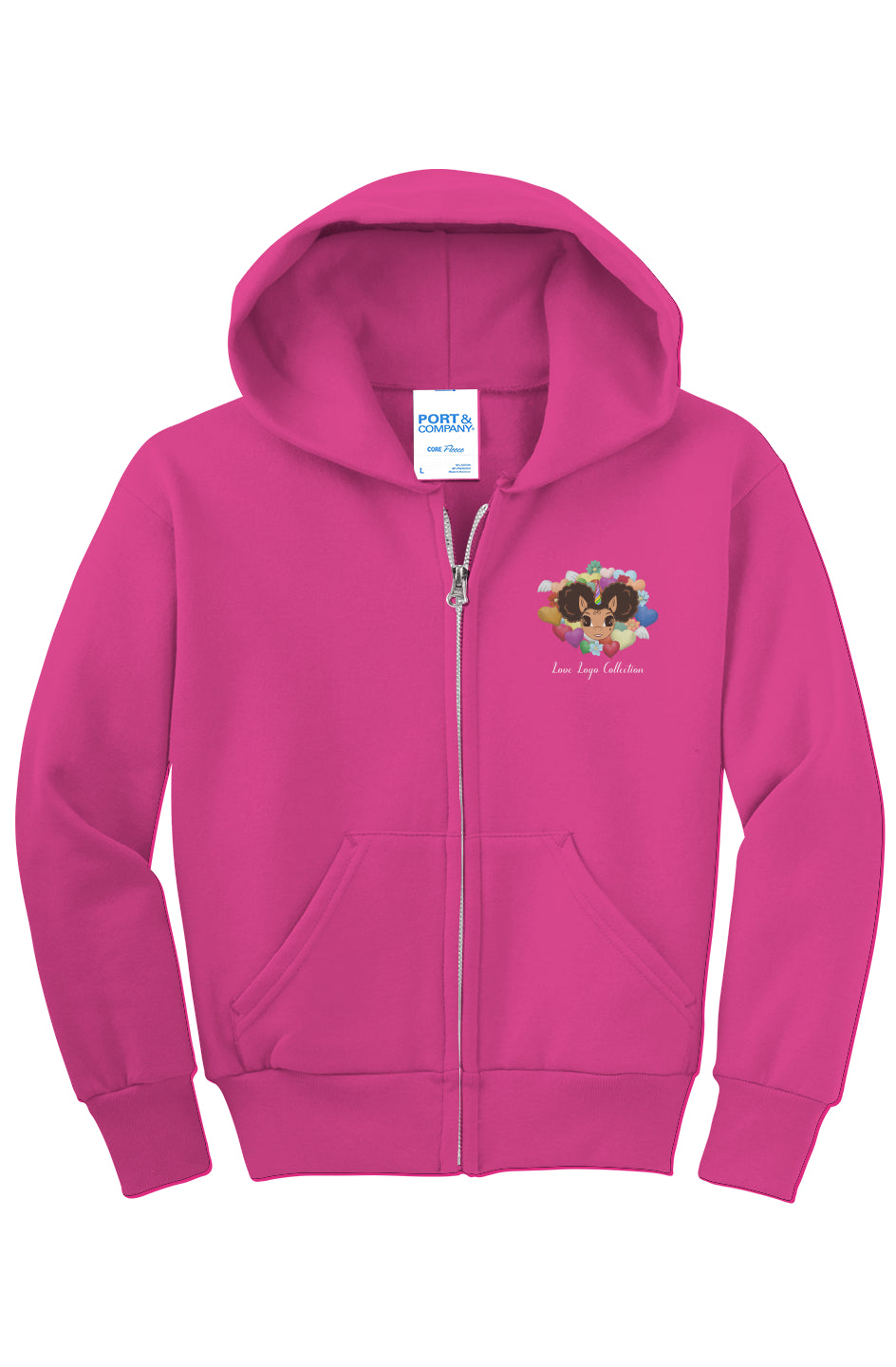 Alexis LOVE Logo Full Zip Fleece Hoodie - Youth