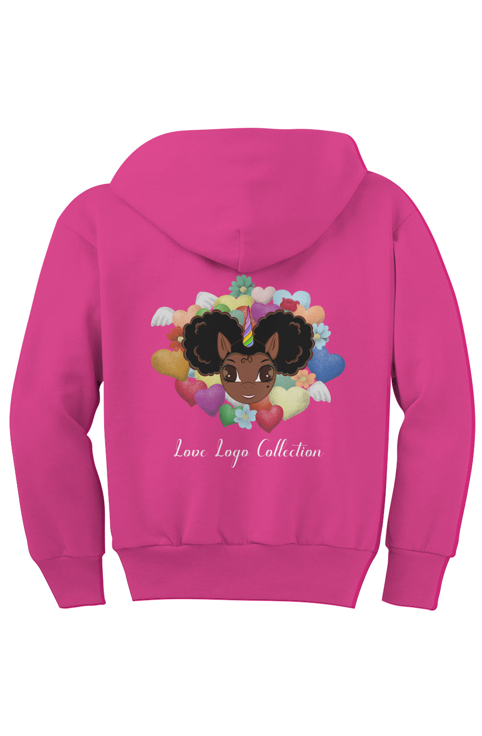 Chloe LOVE Logo Full Zip Fleece Hoodie - Youth
