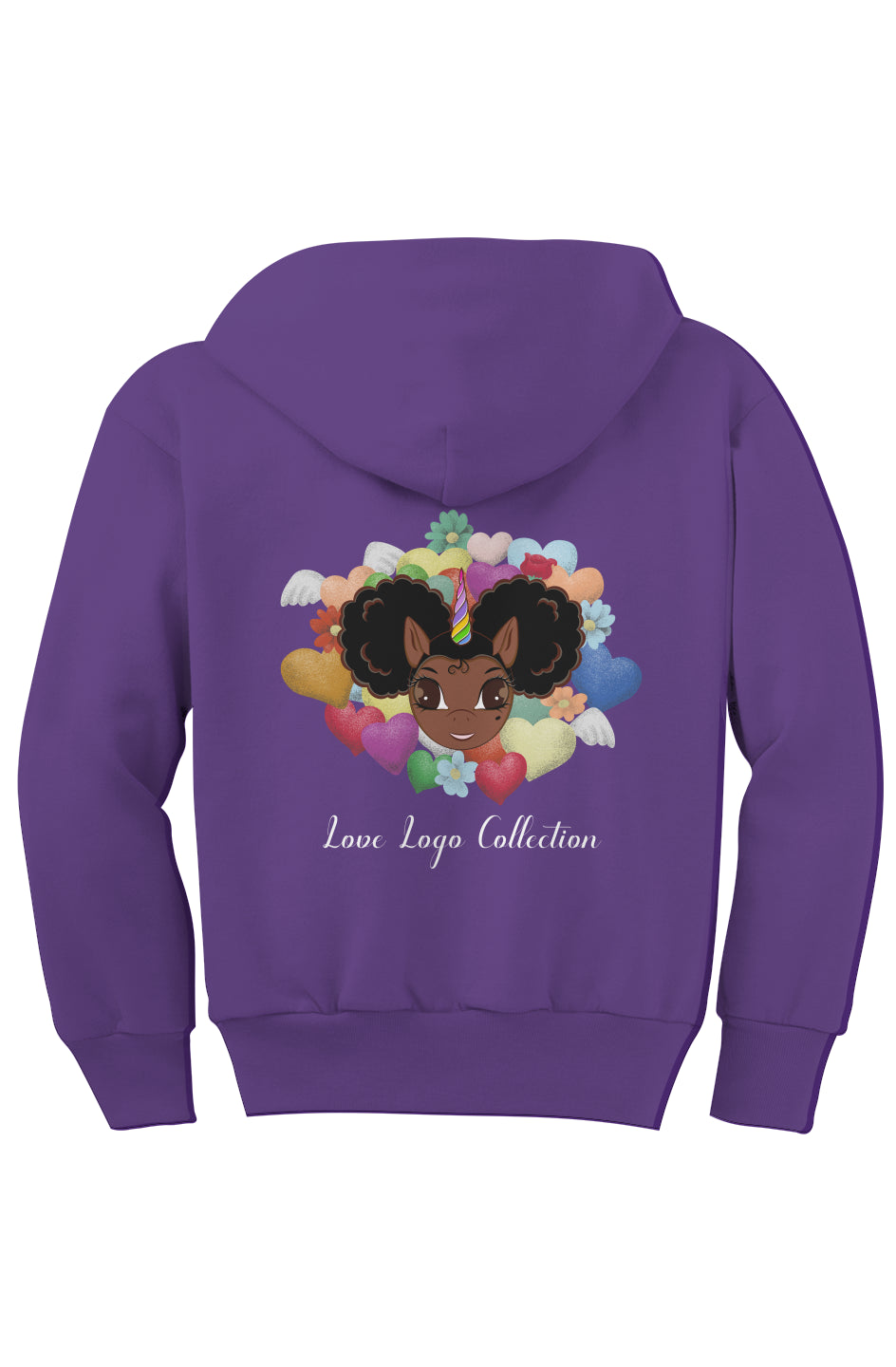 Chloe LOVE Logo Full Zip Fleece Hoodie - Youth
