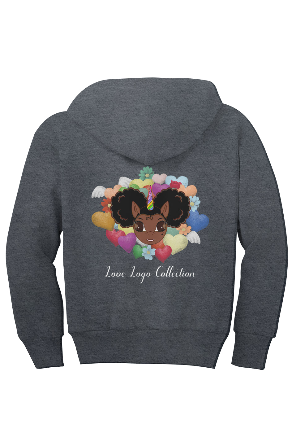 Chloe LOVE Logo Full Zip Fleece Hoodie - Youth