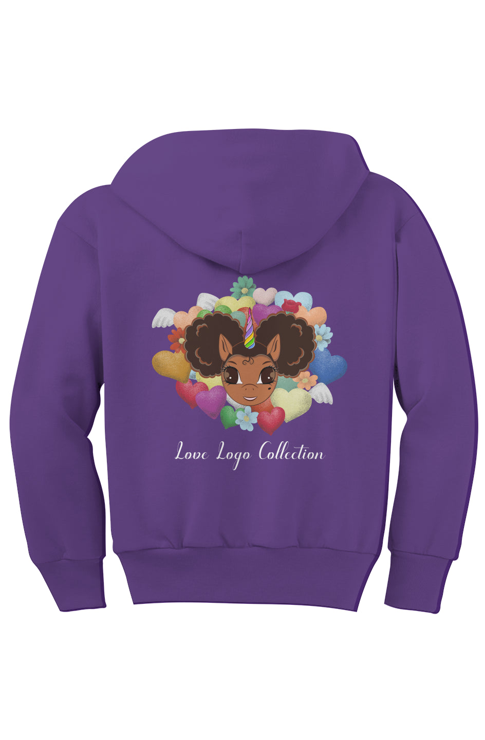 Dominique LOVE Logo Full Zip Fleece Hoodie - Youth