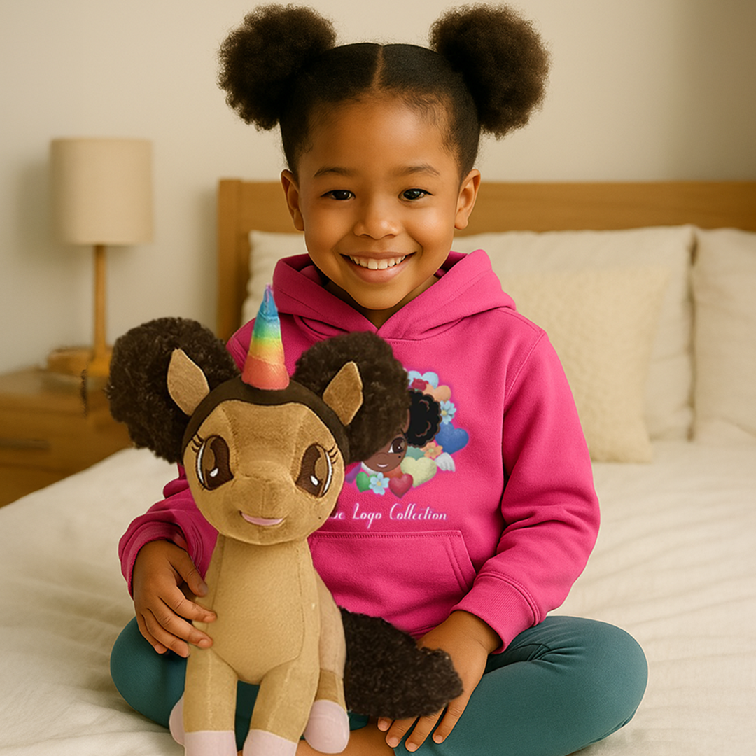 Alexis Unicorn Plush Toy with Afro Puffs - 15 inch