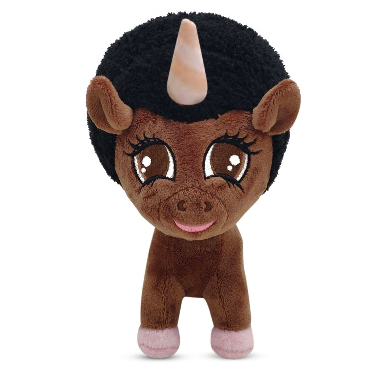 Load image into Gallery viewer, Baby Simone, Unicorn Plush Toy with Afro - Standing 8 inch
