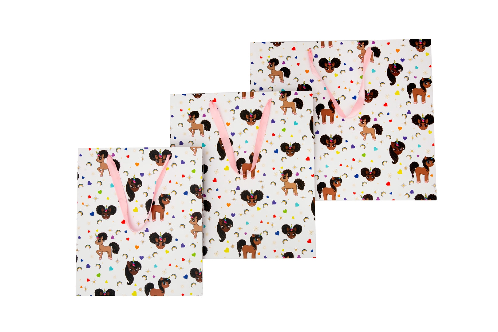 Gift Bag Trio Set - White Signature Print
