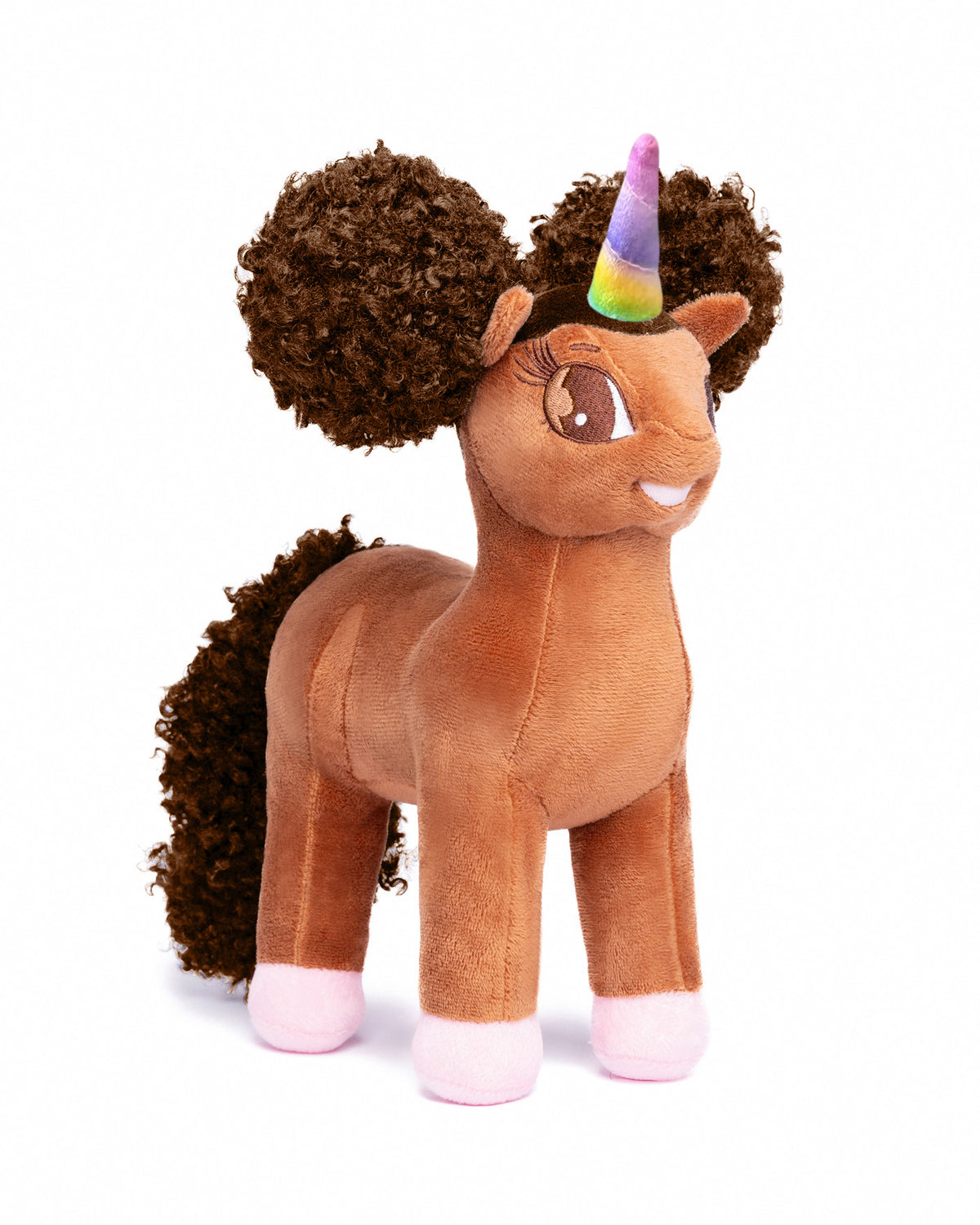 Jada, Unicorn Plush Toy with Afro Puffs - 12 inch
