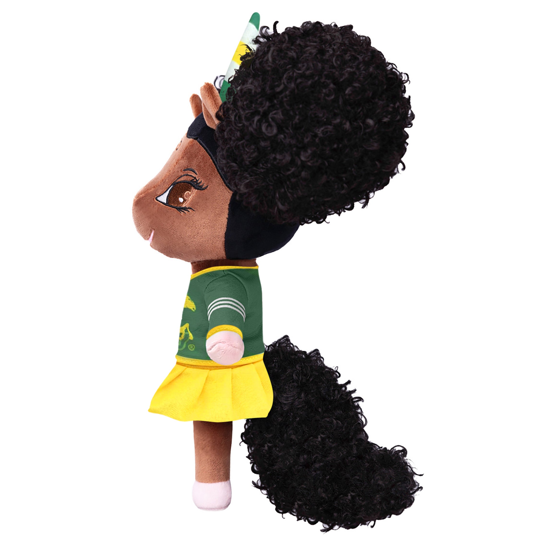 Kentucky State University Unicorn Doll with Afro Puffs - 14 inch