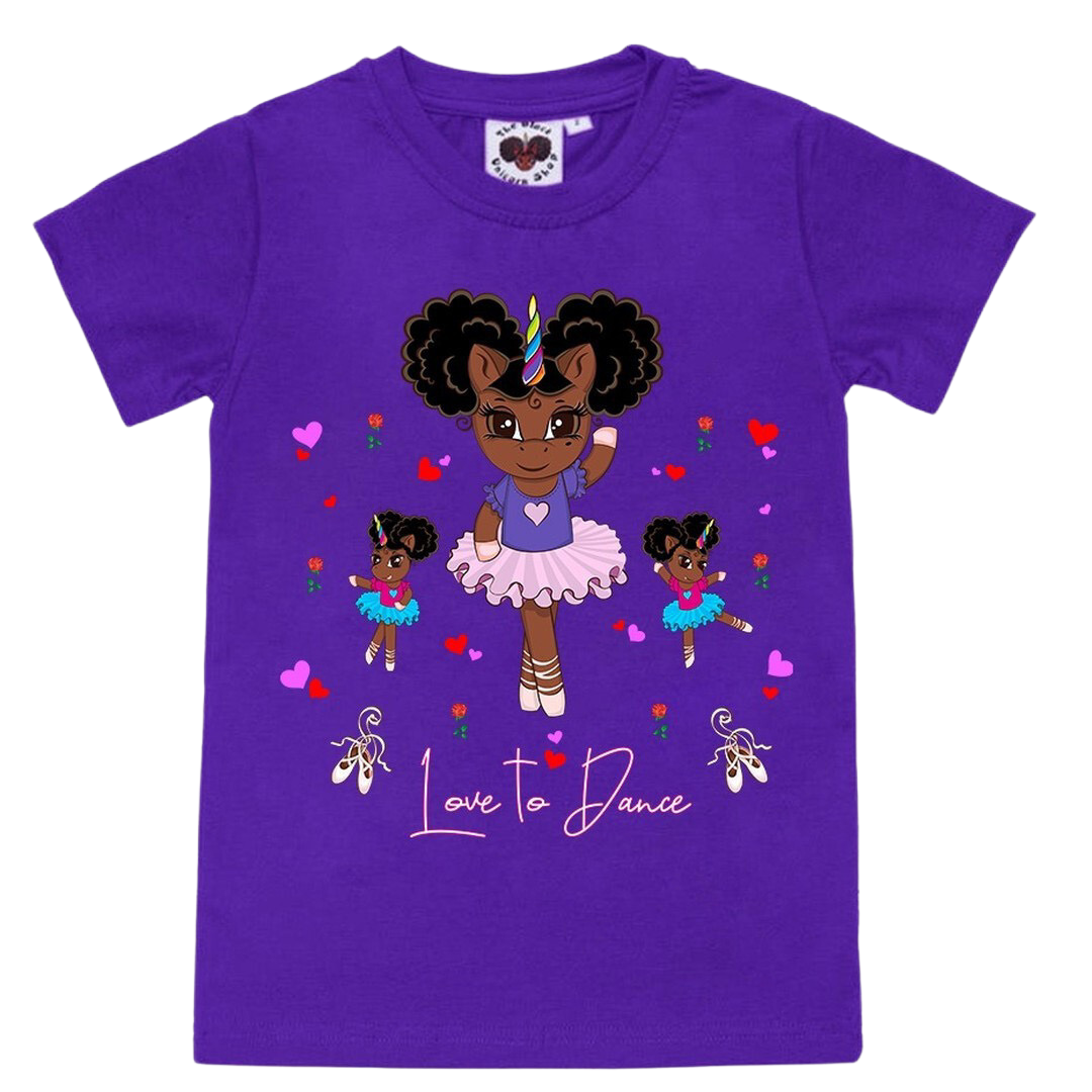 LOVE to Dance Ballerina Tee - Purple