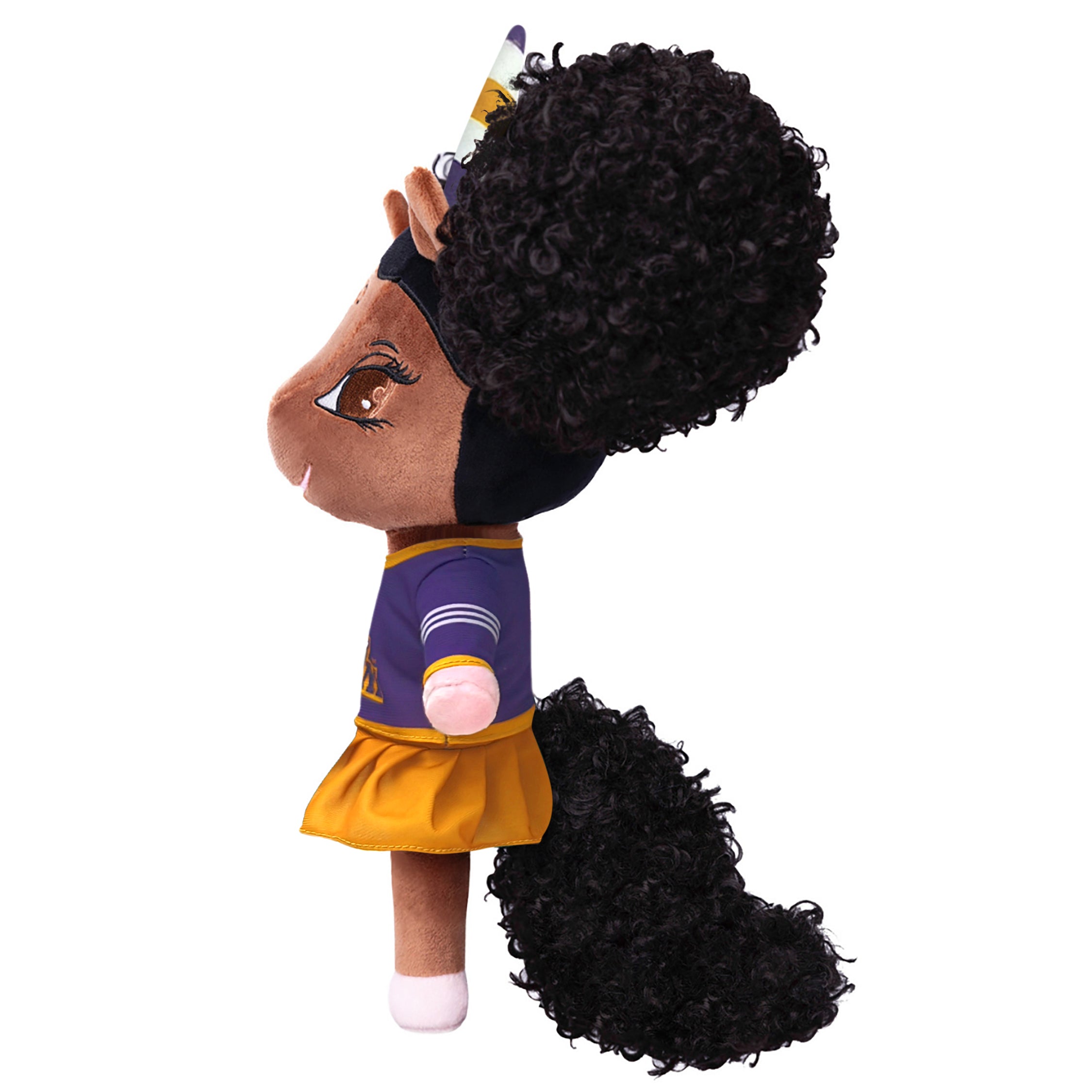 Prairie View A&M University Unicorn Doll with Afro Puffs - 14 inch