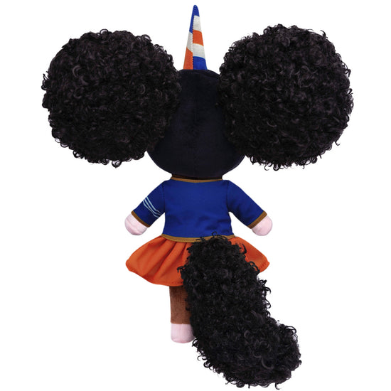 Virginia State University Unicorn Doll with Afro Puffs - 14 inch