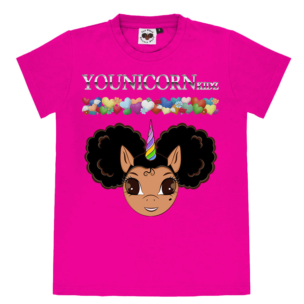 Brandy, Afro Puff LOVE Logo Tee In Bubblegum Pink