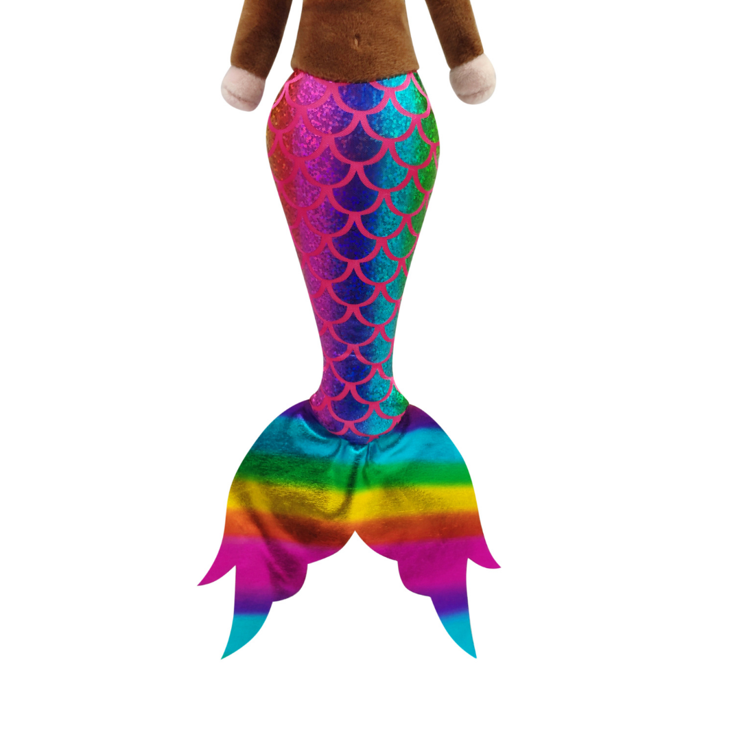 Load image into Gallery viewer, Aaliyah, Mermaid Unicorn Doll with Afro Puffs  - 16 inch

