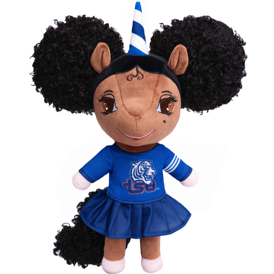 Tennessee State University Unicorn Doll with Afro Puffs - 14 inch