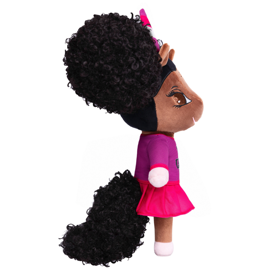 Load image into Gallery viewer, Black Unicorn University Doll with Afro Puffs  - 14 inch
