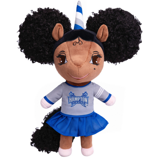 Hampton University Unicorn Doll with Afro Puffs - 14 inch