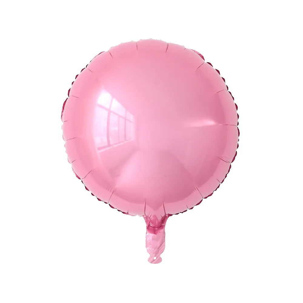 Light Pink Round 18 inch Foil Balloon - 3 pack