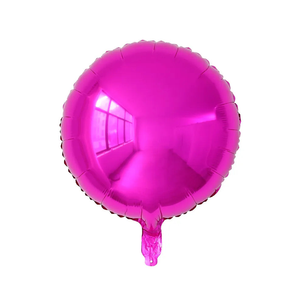 Rose Pink Round 18 inch Foil Balloon - 3 pack