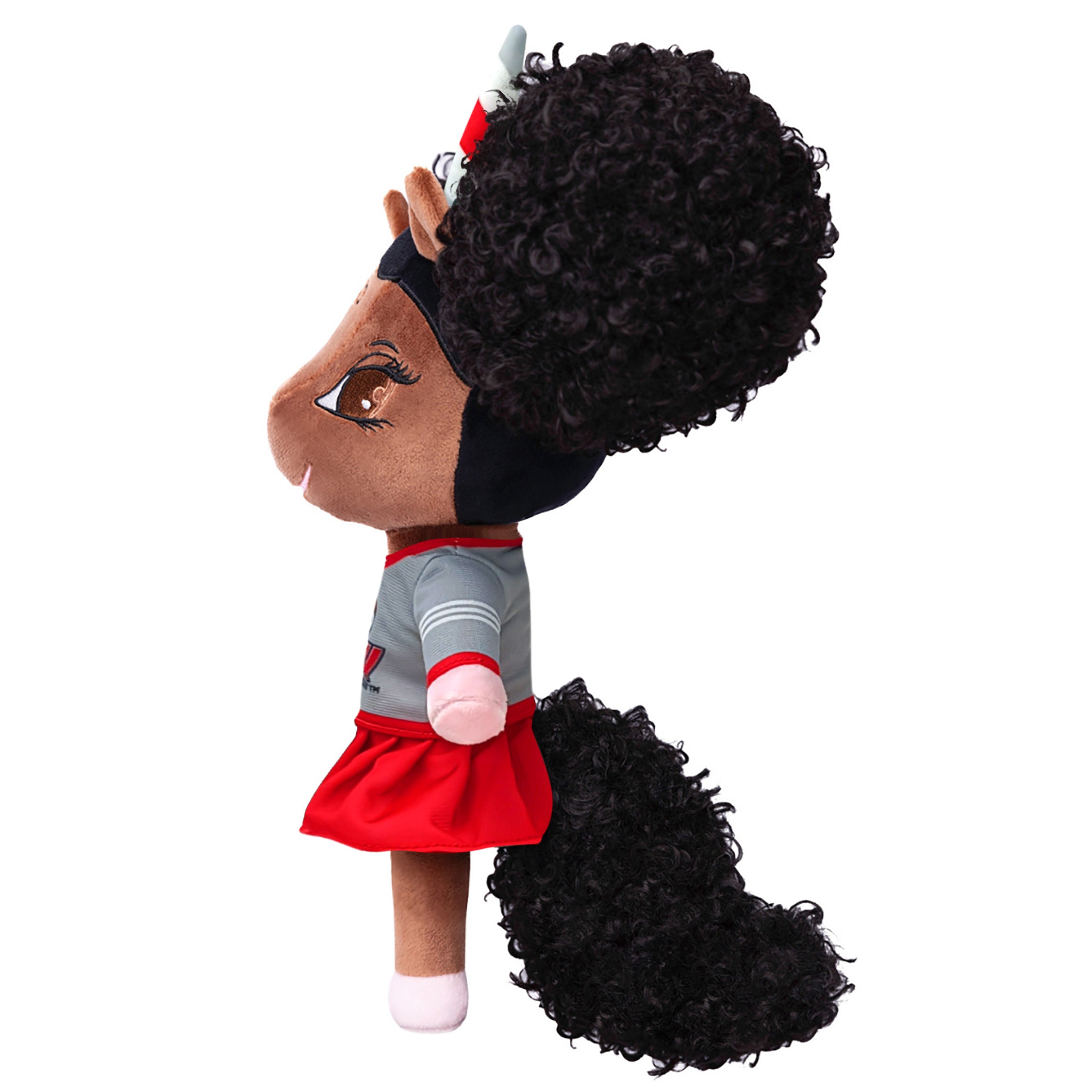 Winston-Salem State University Unicorn Doll with Afro Puffs - 14 inch