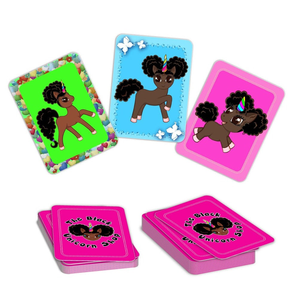 Black Unicorn Matching Game - 72 Cards