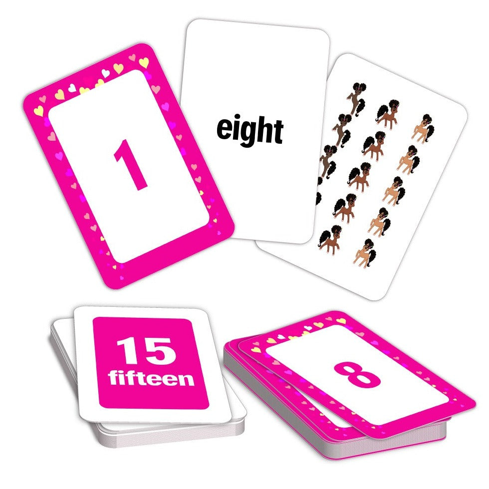 Black Unicorn Number Flash Cards - 52 Cards