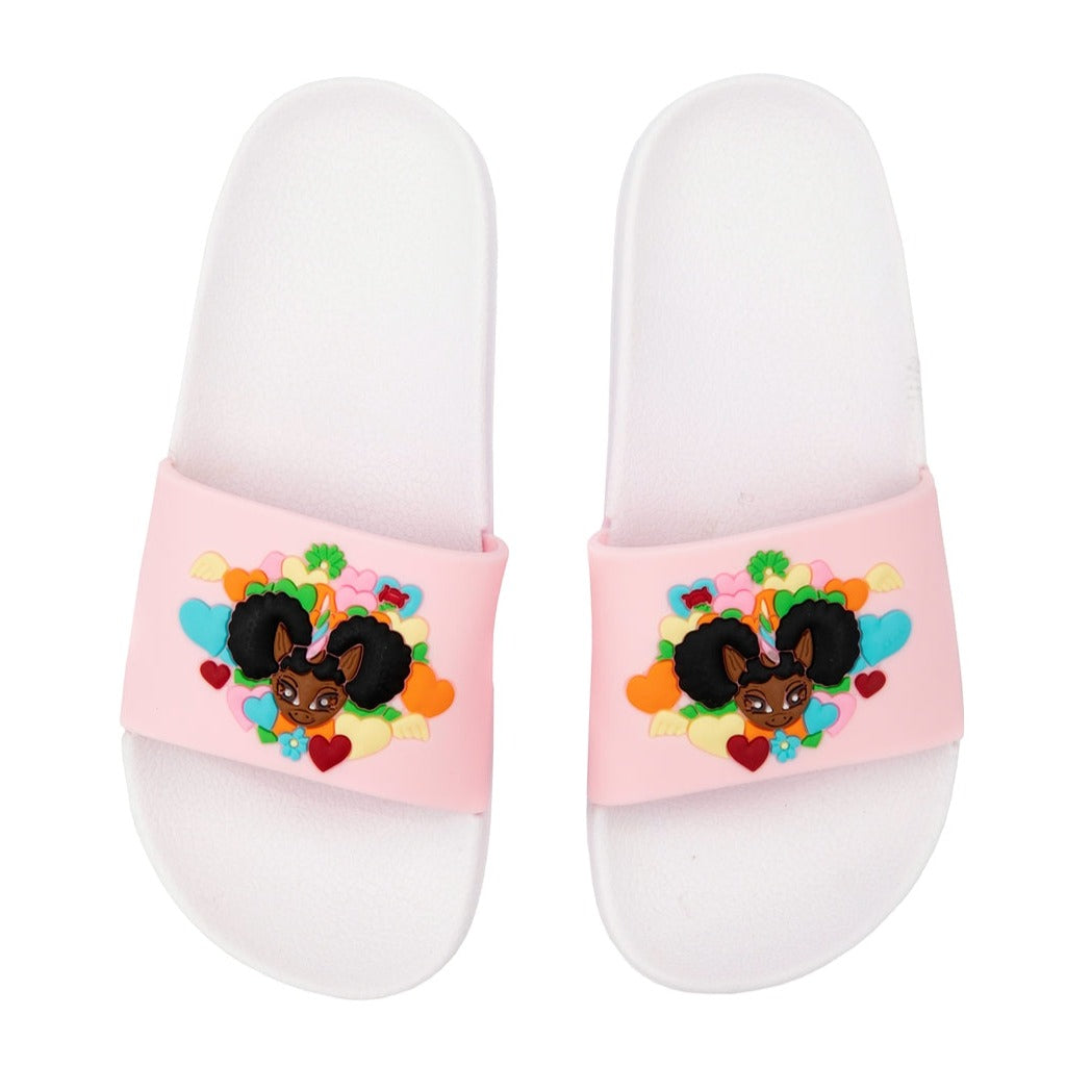 LOVE Logo Utility Slide - Pink and White