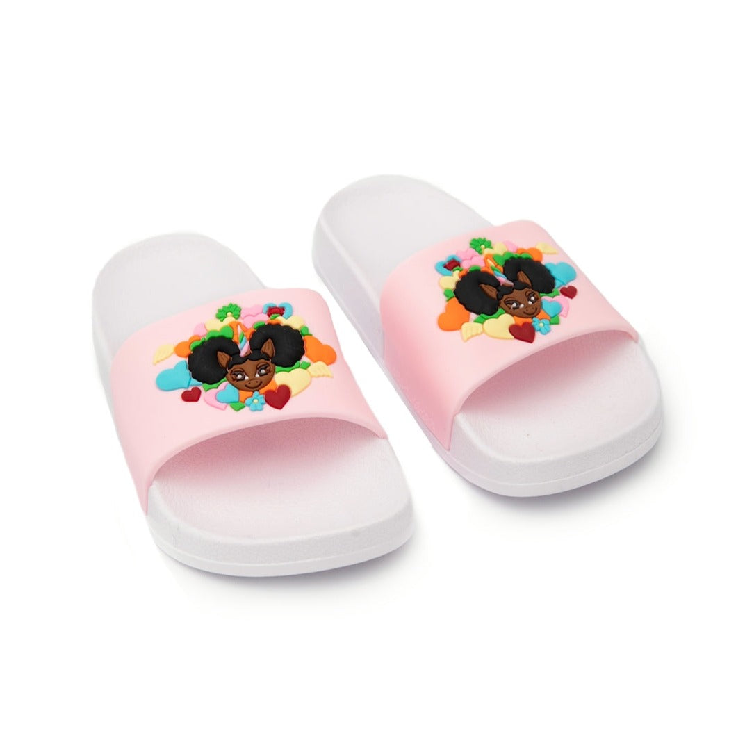 LOVE Logo Utility Slide - Pink and White