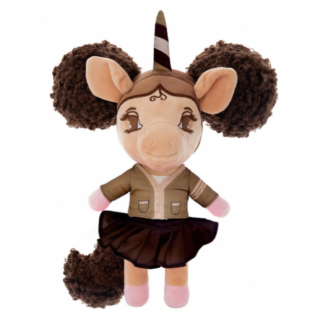 Alexis Black Unicorn University Doll Brown and Tan - 14 inch